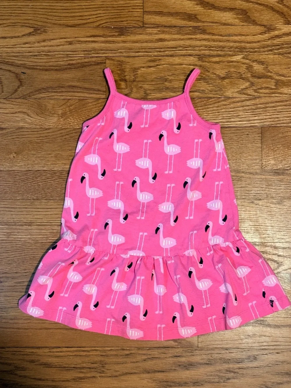 New Hanna Andersson Pink Flamingo Dress Girls Size 4 / 100cm Sleeveless Sundress